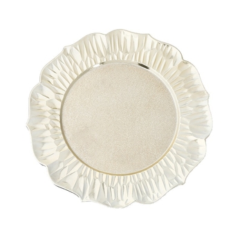 Charger Plate auriu, cu aspect de sticlă spartă – de unică folosință, decorativ circular pentru nunți și banchete