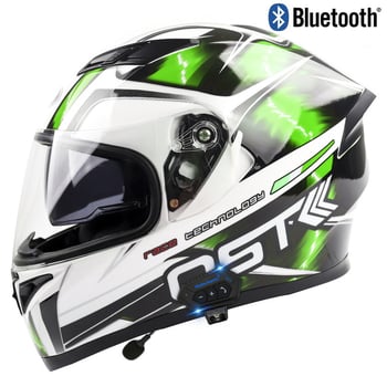 Virtue Bluetooth integralna kaciga za motor s dvostrukim vizirima, zimska i sve sezone, ABS