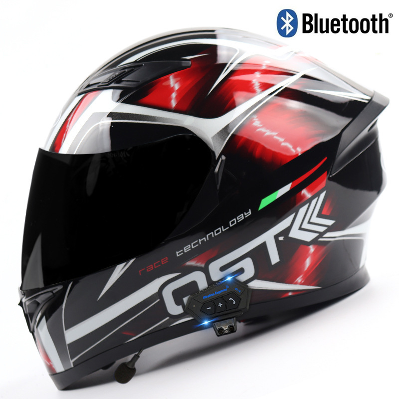 Virtue Bluetooth integralna kaciga za motor s dvostrukim vizirima, zimska i sve sezone, ABS