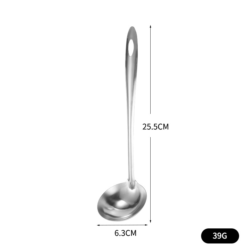 Lingură de supă din oțel inoxidabil, mâner lung, nedemagnetică, cu sită, set de 2 piese pentru bucătărie