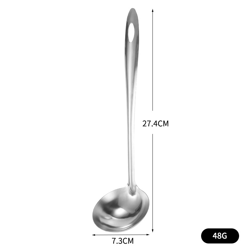 Lingură de supă din oțel inoxidabil, mâner lung, nedemagnetică, cu sită, set de 2 piese pentru bucătărie