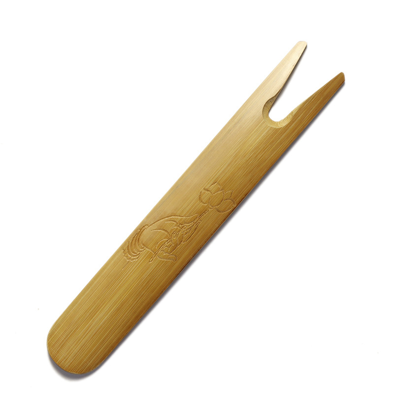 Furculiță de capac din bambus pentru ceainic japonez – accesorii pentru ceremonia ceaiului
