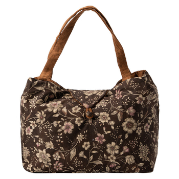 Geantă de depozitare pentru setul de ceai de călătorie, cu model floral dublu, kit portabil retro pentru ceremonia ceaiului, pentru ceainic, ceașcă și pliculețe de ceai
