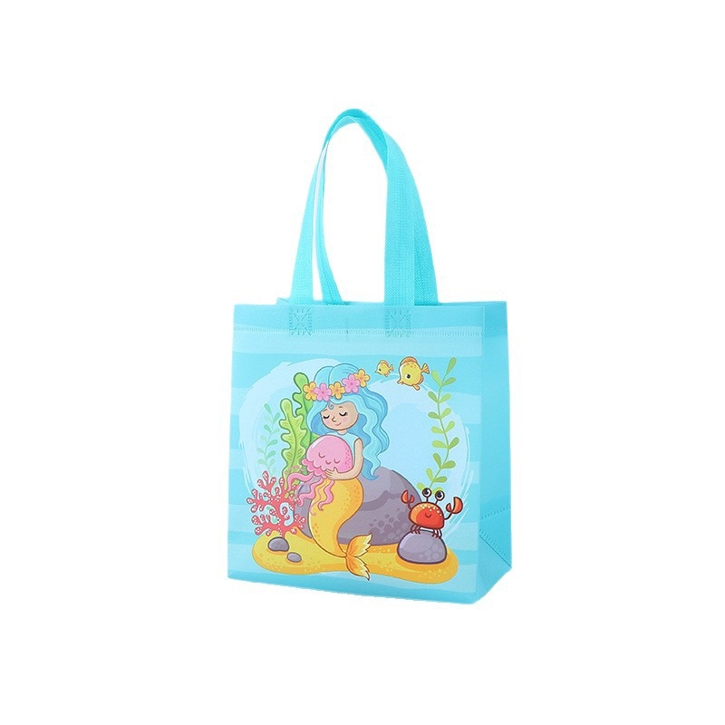 Geantă din material nețesut cu design cartoon – geantă cadou personalizată pentru bomboane de ziua de naștere, laminată