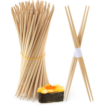 Bețișoare de unică folosință din bambus, stil japonez, cu vârfuri duble și simple, ambalate individual.
