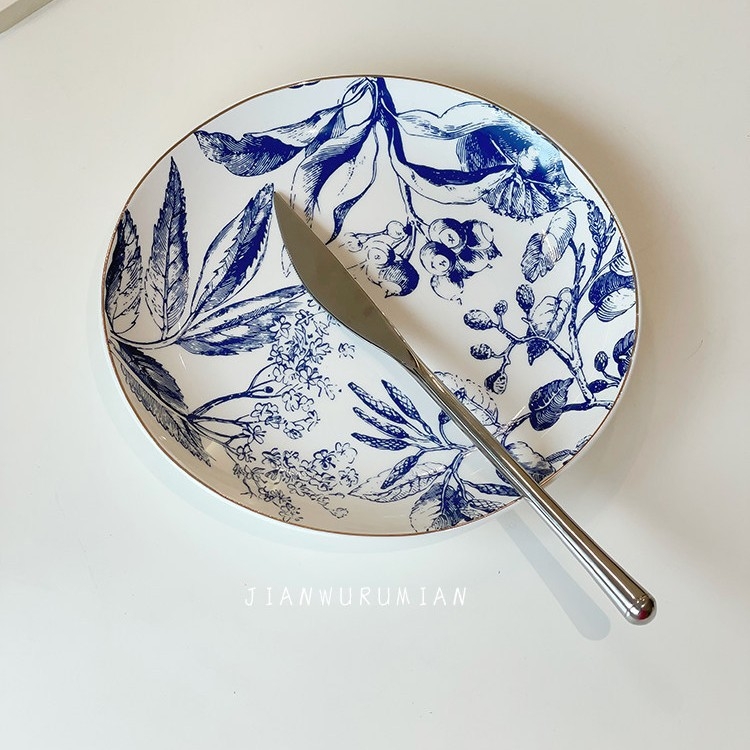 Set de tacâmuri din oțel inoxidabil 304, mâner lung, design elegant: lingură, cuțit, furculiță, furculiță de desert, furculiță pentru paste și cuțit pentru friptură