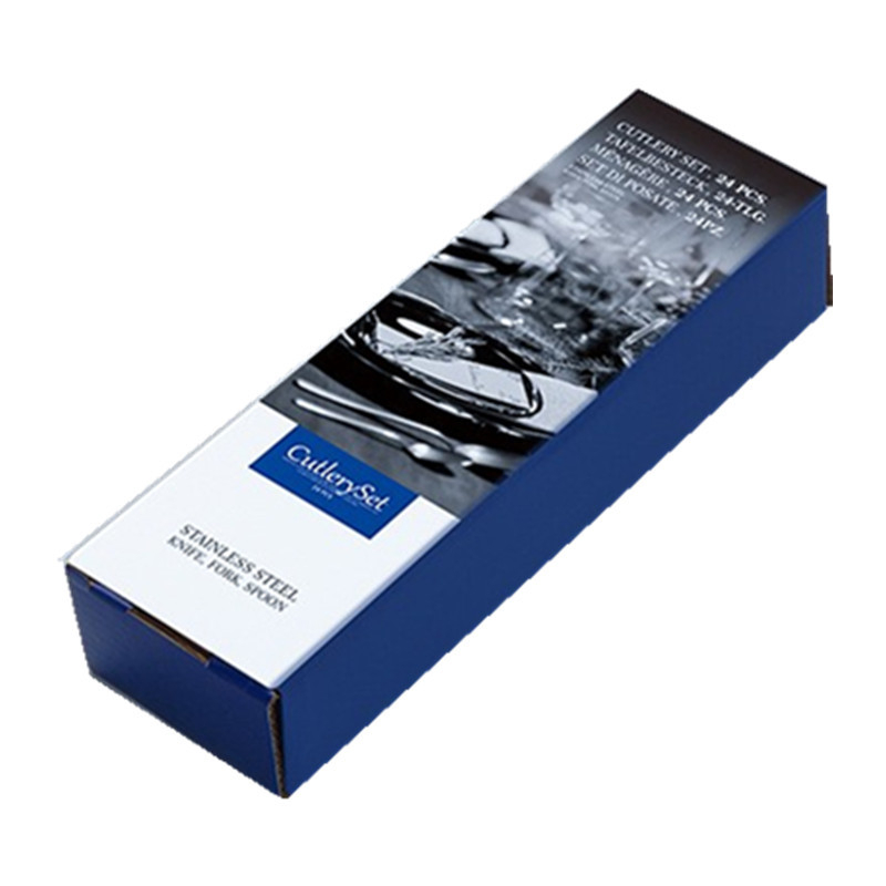 Set de 24 tacâmuri din oțel inoxidabil pentru masă în stil occidental, incluzând cuțit, furculiță și lingură, plus accesorii de servire: lingură de servire, furculiță de servire, cuțit de servire și linguriță; ideal ca dar de bun venit în casă
