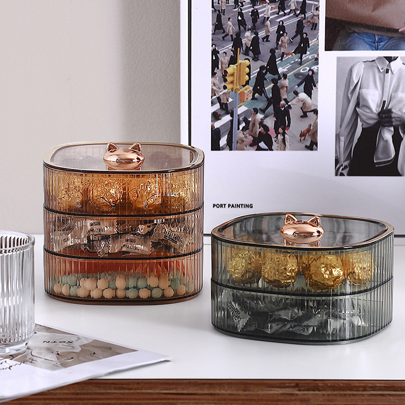Farfurie din plastic cu capac pentru fructe și nuci, pentru masa de cafea din living, design minimalist premium