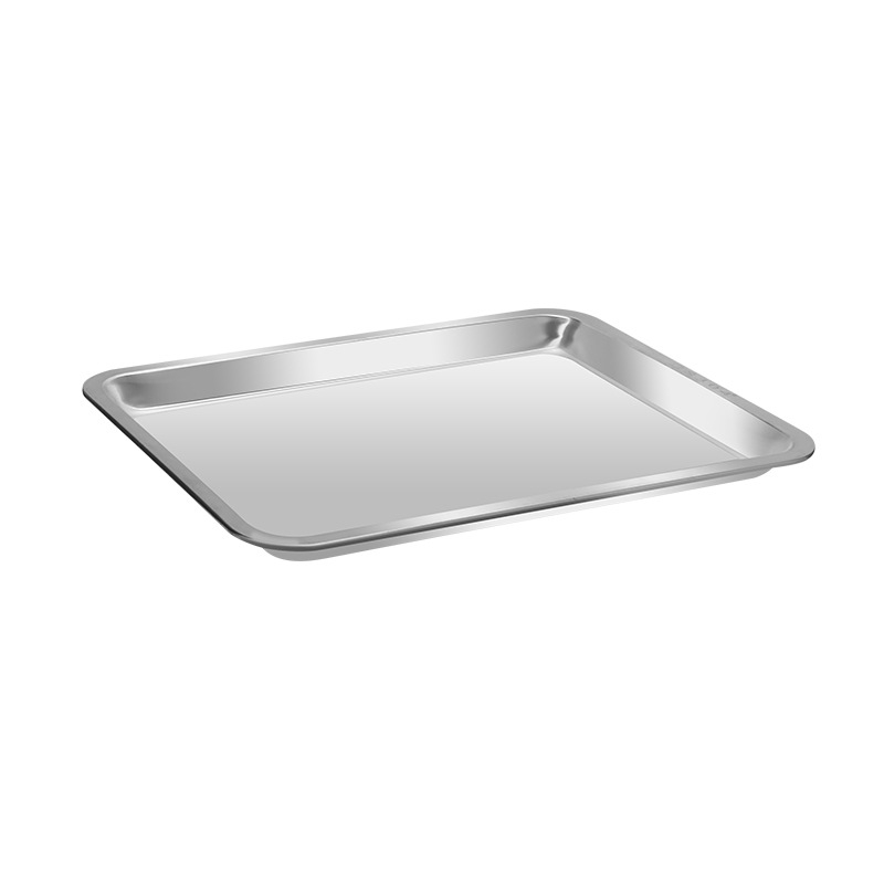 Tavă din oțel inoxidabil 304, cu fund plat, pătrată, îngroșată pentru uz comercial, ideală pentru aburirea orezului și gătirea la grătar în bucătăria de acasă