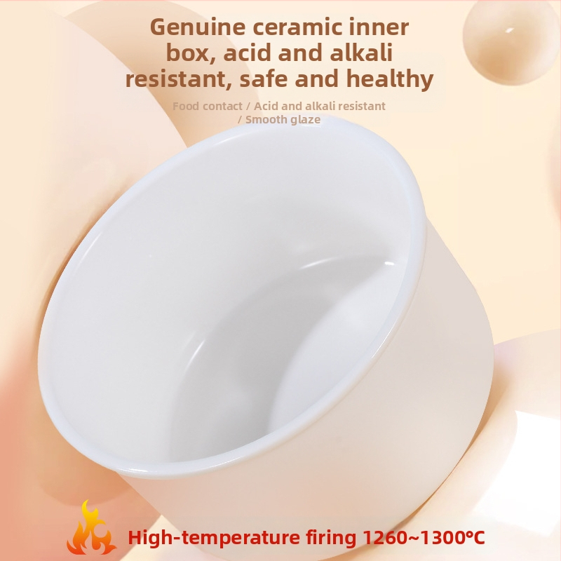 Qiao Fang cutie de prânz ceramică, termoizolantă – încălzire la microunde, cutie de prânz cu mai multe niveluri pentru angajați și studenți