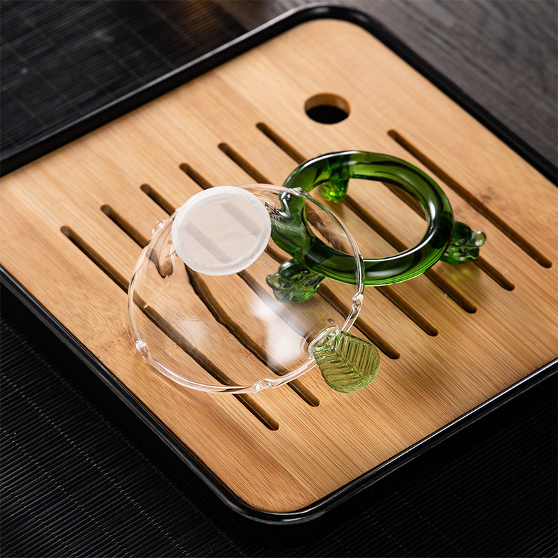 Filtru de ceai din sticlă pentru ceainic, accesoriu pentru setul Kung Fu, separare ceai-apă