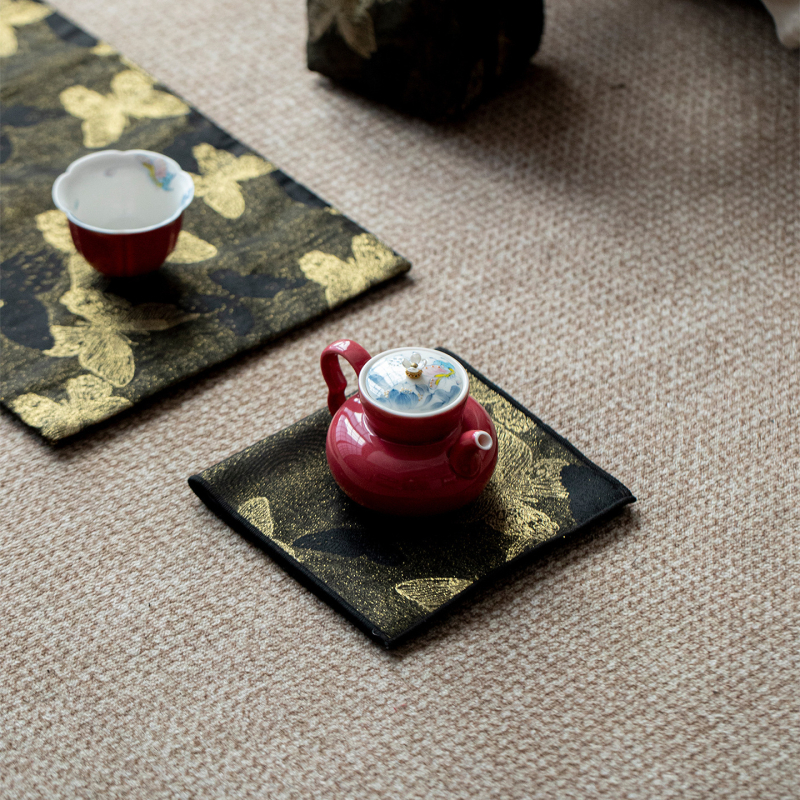 Prosop de ceai lung din material textil, accesoriu pentru ceremonia ceaiului, covoraș termic pentru ceai, covoraș mic pentru ceai, accesoriu multifuncțional pentru ceai