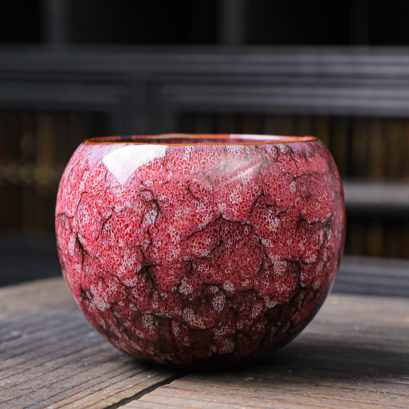 Ceașă ceramică Jian ware cu glazură Tianmu, formă de ou dragon, design stabil, ceașcă mare de ceai