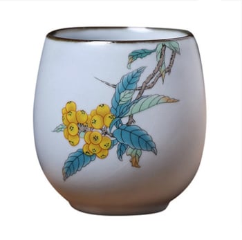Cușă Ru kiln pentru ceai Gongfu — ceașcă unică din porțelan, stil vintage, pentru uz casnic