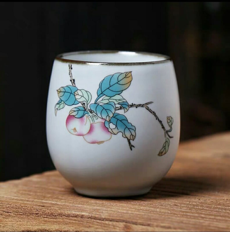 Cușă Ru kiln pentru ceai Gongfu — ceașcă unică din porțelan, stil vintage, pentru uz casnic