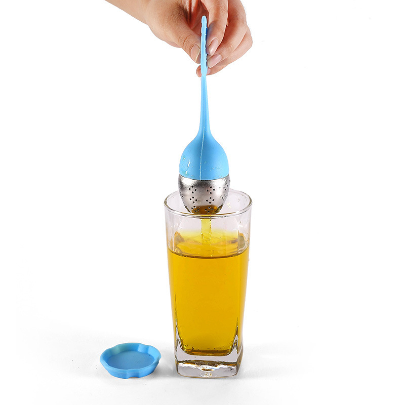 Filtru de ceai din silicon, pungă de ceai îngroșată, separator pentru frunzele de ceai, minge de infuzie pentru ceai, accesorii pentru prepararea ceaiului