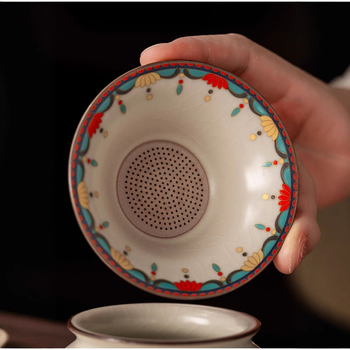 Set ceai Gongfu din ceramică cu glazură crăpată – model nou 2025, cutie cadou elegantă pentru uz casnic