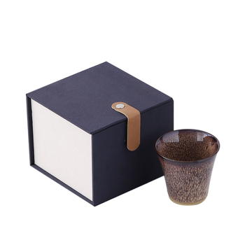 Ceașcă Jian Zhan de Jun Kiln — ceramică pentru ceai Kung Fu, ușor de ținut, într-o cutie cadou clasică, portabilă