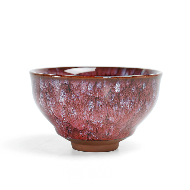 Jianzhan din ceramică, ceașcă de ceai cu design cu sute de flori, ceașcă mare Tianmu, o singură ceașcă
