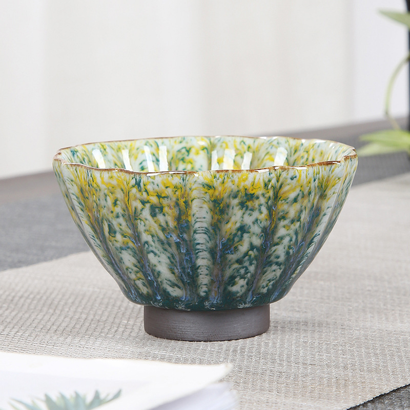 Ceașă mare din ceramică pentru ceai Kung Fu, o singură ceașă, ceramică Shino-Yaki în stil japonez rustic, lux discret