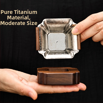 Filtru de ceai din titan pur – sită pătrată cu sute de găuri, accesoriu pentru ceremonia ceaiului