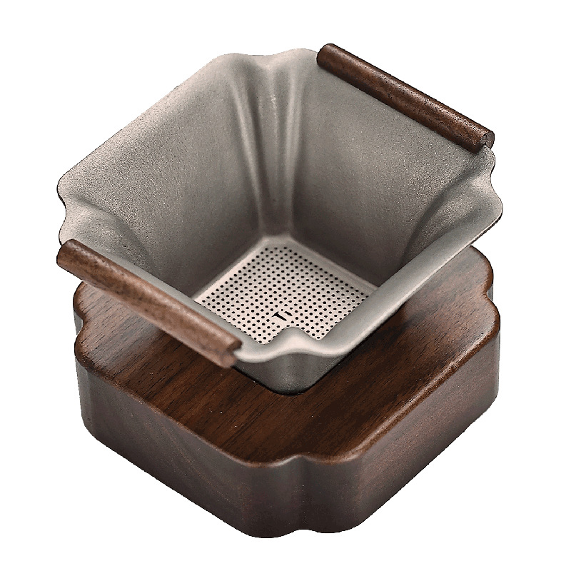 Filtru de ceai din titan pur – sită pătrată cu sute de găuri, accesoriu pentru ceremonia ceaiului