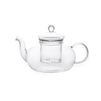 Ceainic din sticlă borosilicată, capacitate mare, pentru ceai de plante, filtru