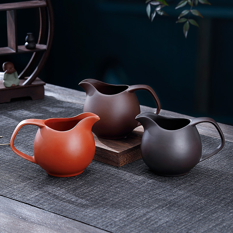 Set de ceai din ceramică, lut roșu, lucrat manual, cu vas de distribuție a ceaiului și capacitate mare — accesorii Kung Fu pentru ceai