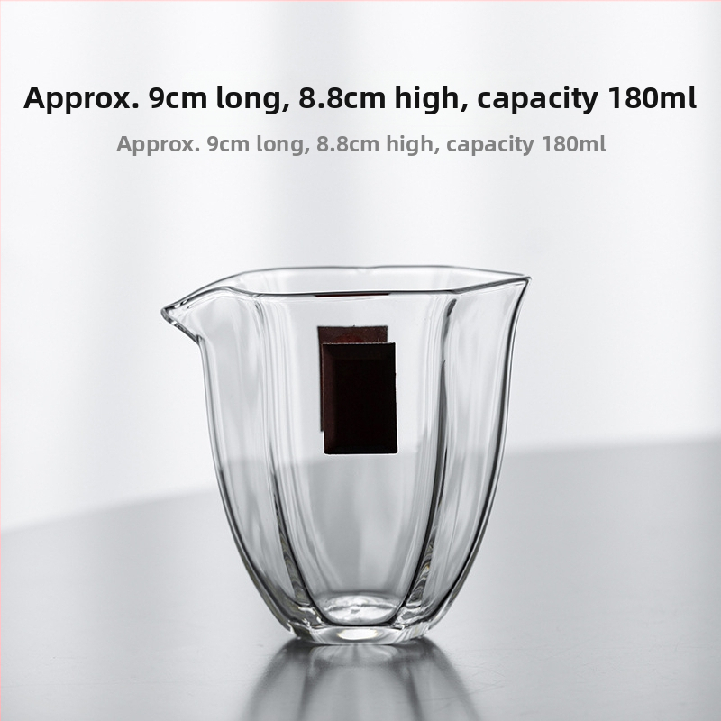 Set de ceai din sticlă borosilicat de înaltă calitate – ceșcuță transparentă de distribuție a ceaiului, pentru uz casnic, tavă elegantă