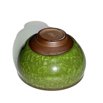 ceașcă de ceai ceramică verde jad, cu model crackle în formă de dragon, pentru uz personal