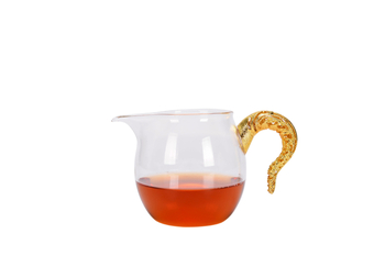 Ceșcuță de ceai din sticlă borosilicică cu filtru, rezistentă la temperaturi înalte, mâner gravat, separator pentru ceai