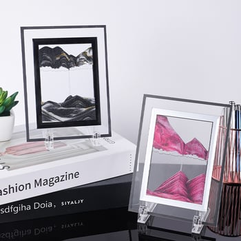 Ceas de nisip din sticlă cu design 3D, decor pentru sufragerie și dormitor, ornament de birou, cadou de ziua de naștere
