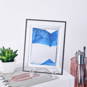 Ceas de nisip din sticlă cu design 3D, decor pentru sufragerie și dormitor, ornament de birou, cadou de ziua de naștere