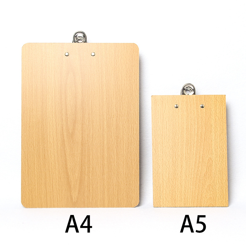 Clip din lemn pentru scriere A4, clip pentru meniuri A5, dosar 32K, pad îngroșat, clip fluture