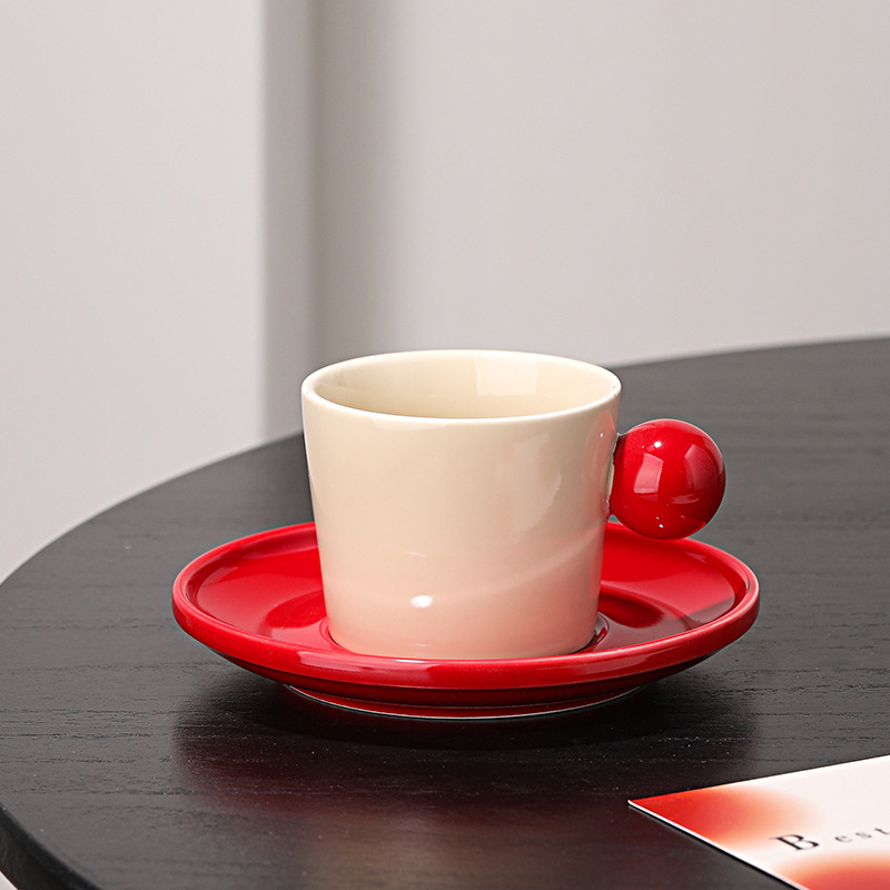 Set ceramic pentru ceai în stil crem, cu ceainic floral, rezistent la temperaturi înalte, cutie cadou