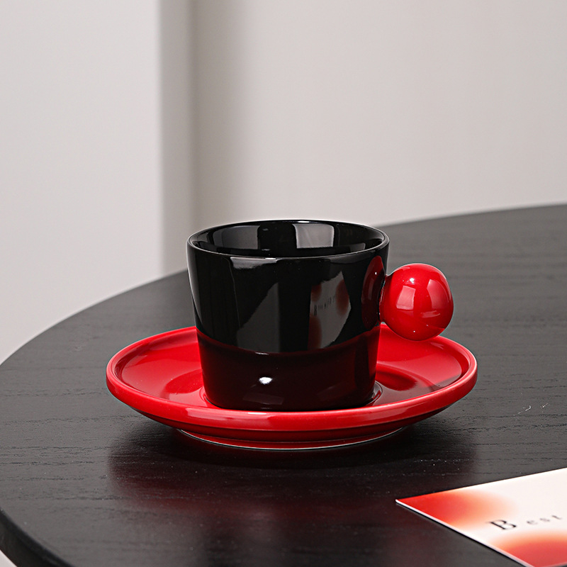 Set ceramic pentru ceai în stil crem, cu ceainic floral, rezistent la temperaturi înalte, cutie cadou