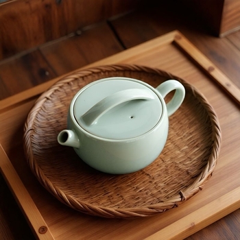 Ceainic Gongfu din ceramică, mic ceainic pentru uz casnic, cu mâner, de înaltă calitate, personalizabil