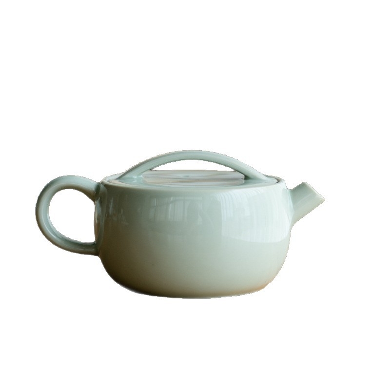 Ceainic Gongfu din ceramică, mic ceainic pentru uz casnic, cu mâner, de înaltă calitate, personalizabil