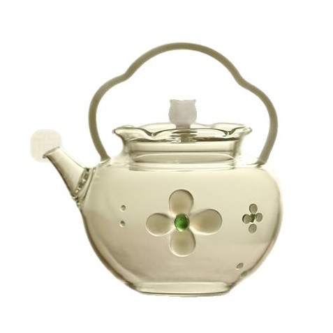 Ceainic din sticlă borosilicat de înaltă rezistență, cu mâner de ridicare – set Gongfu de ceai verde, cu ceainic de servire, cană de distribuție și cești de degustare