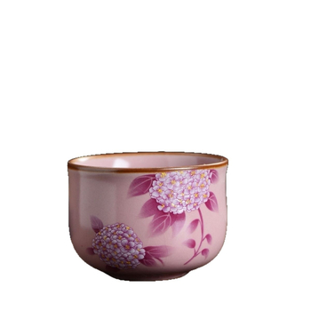 Ceainic Ru kiln cu motiv hydrangea, pentru uz casnic, anti-arzire, glazură craquelată, set ceramic de ceai în stil kung fu