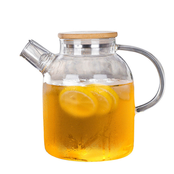 Ceainic din sticlă borosilicată pentru apă rece – rezistent la căldură, robust la explozii pentru sucuri și ceai cu flori, capacitate mare