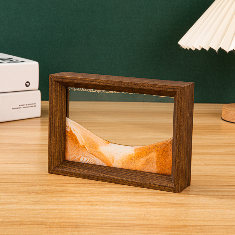 Tablou decorativ 3D cu nisip curgător, cu ramă foto, pentru casă și birou