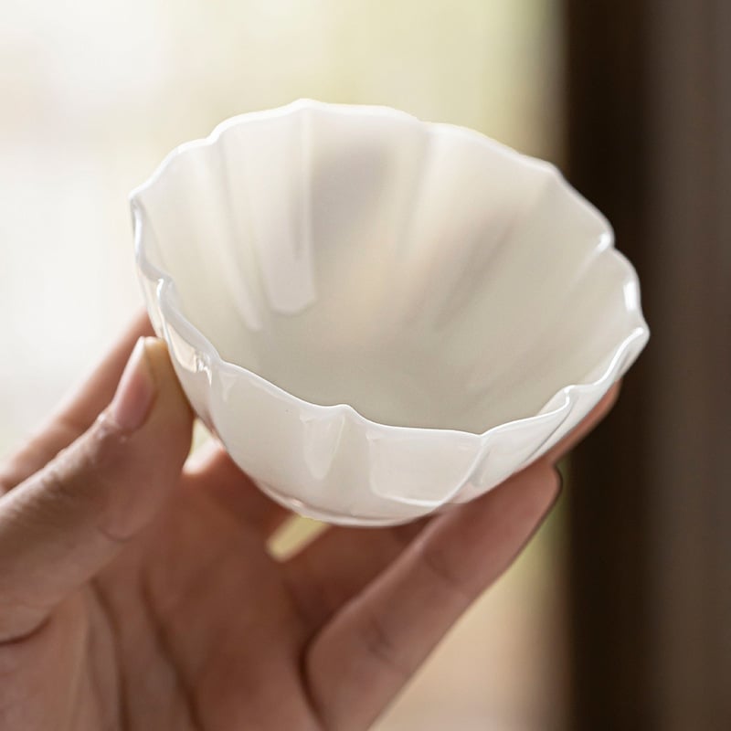 Ceșuță de ceai din porțelan alb ivoriu, o singură ceașcă pentru ceremonia Gong Fu, accesorii de ceai din ceramică