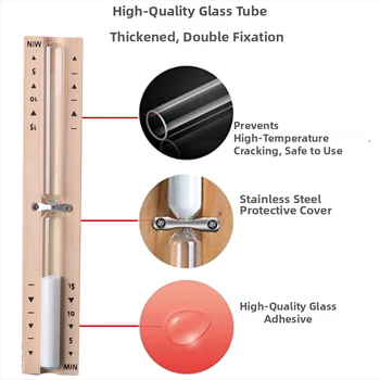 Drevená kúpeľňová presýpacia hodina, nástenná, otáčavá, 15-minútový časovač na saunu, ozdoba