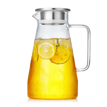 Sticlă transparentă pentru apă rece – set ceai cu flori, capacitate mare, model glaciar