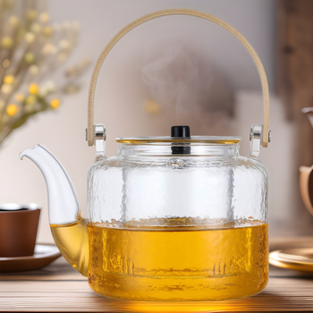 Ceainic din sticlă pentru plită ceramică electrică, rezistent la temperaturi înalte, cu mâner – set de ceai pentru uz casnic