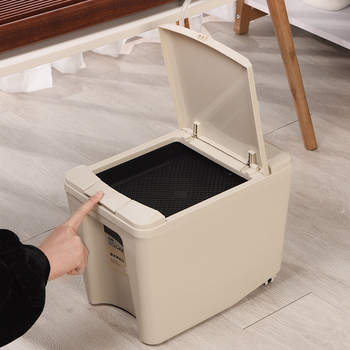 Recipient pătrat din plastic pentru ceai, cu capac și filtru pentru resturi de ceai, uz casnic, drenaj