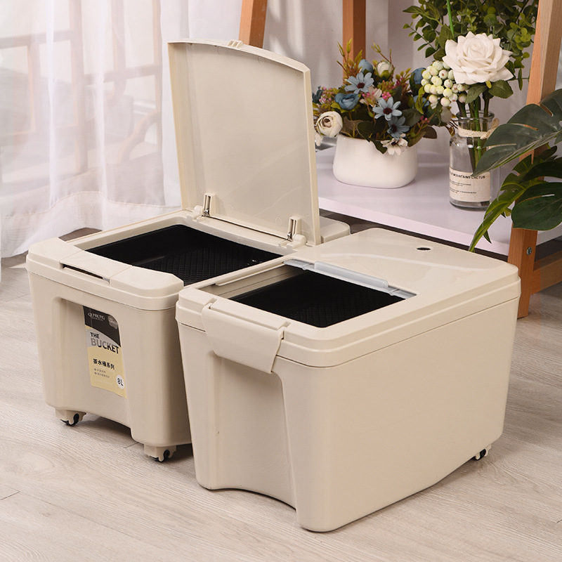 Recipient pătrat din plastic pentru ceai, cu capac și filtru pentru resturi de ceai, uz casnic, drenaj