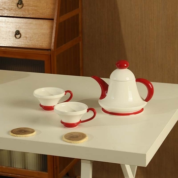 Set ceramic de ceai cu ceainic și căni, cadou pentru nuntă și logodnă, ceai de după-amiază acasă, suvenir de inaugurare a locuinței