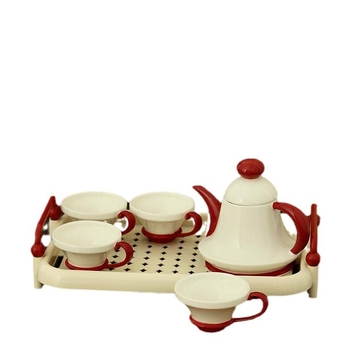 Set ceramic de ceai cu ceainic și căni, cadou pentru nuntă și logodnă, ceai de după-amiază acasă, suvenir de inaugurare a locuinței